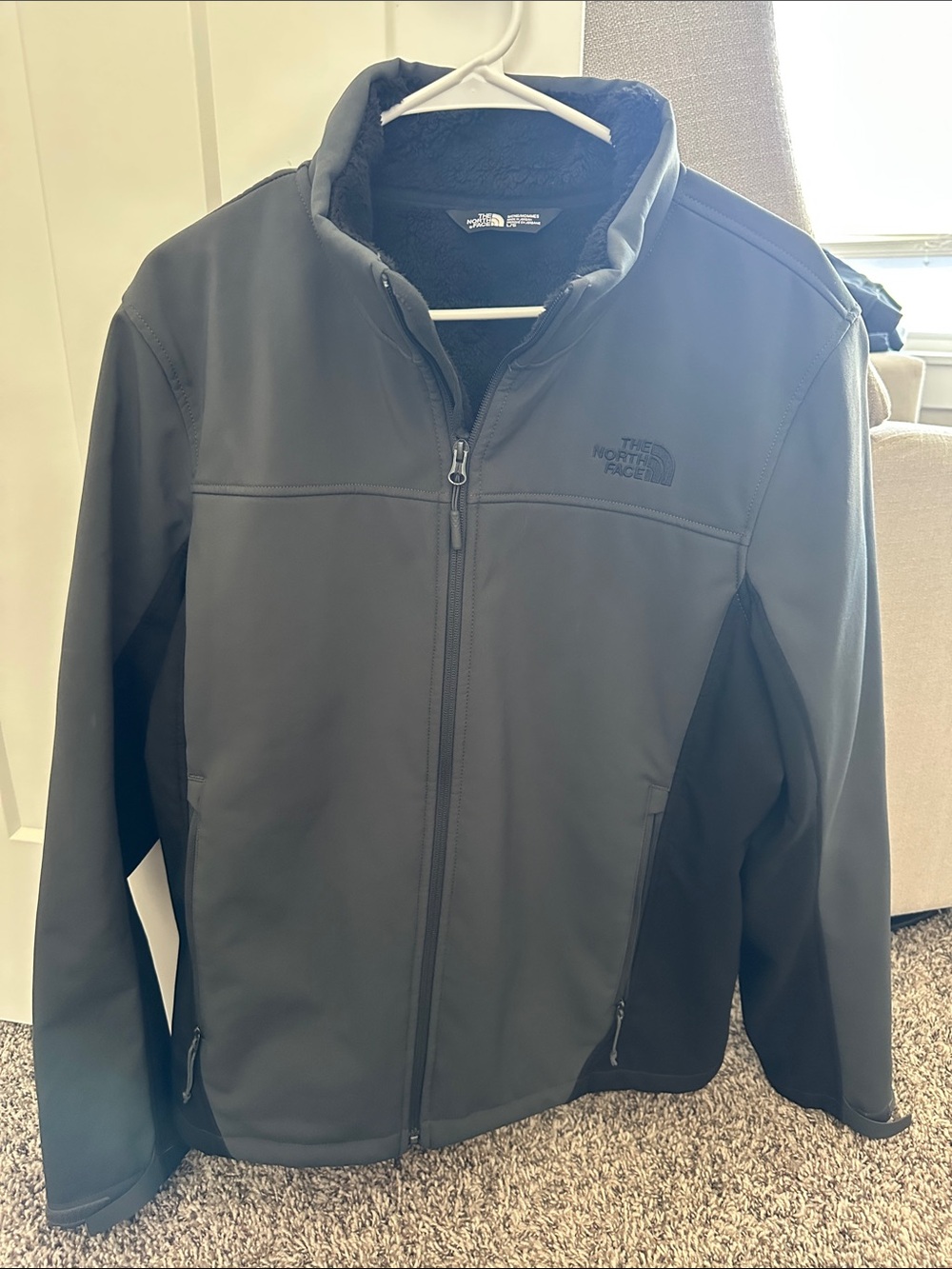 The North Face Men's Charcoal Black Softshell Jacket
